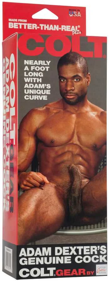 Calexotics Didelis lenktas juodmedžio varpos dildo 22cm siurbtukas
