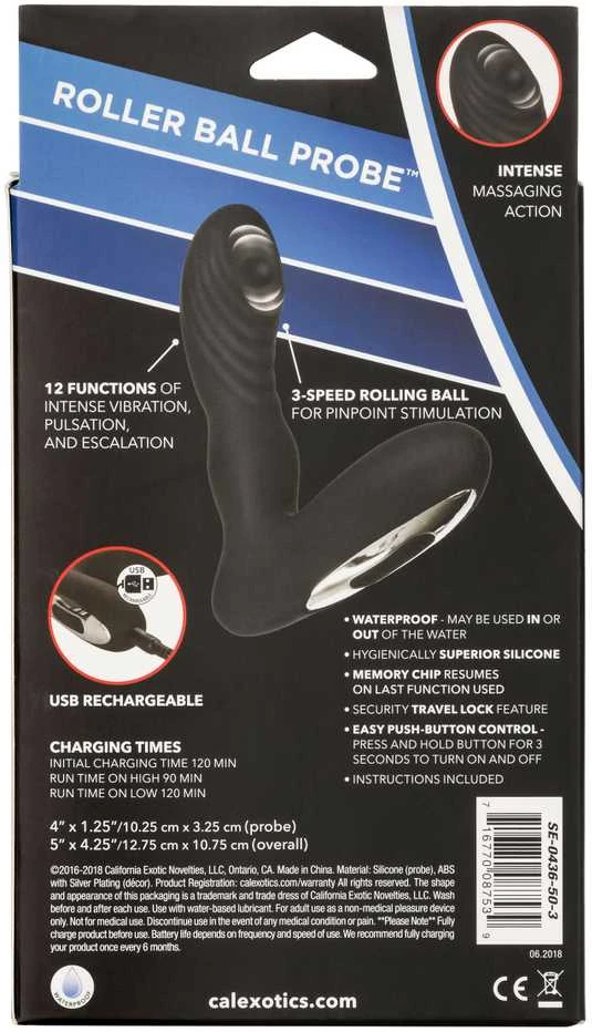 Calexotics Plug/vibr-WIRELESS PINPOINT PROBE Juodas