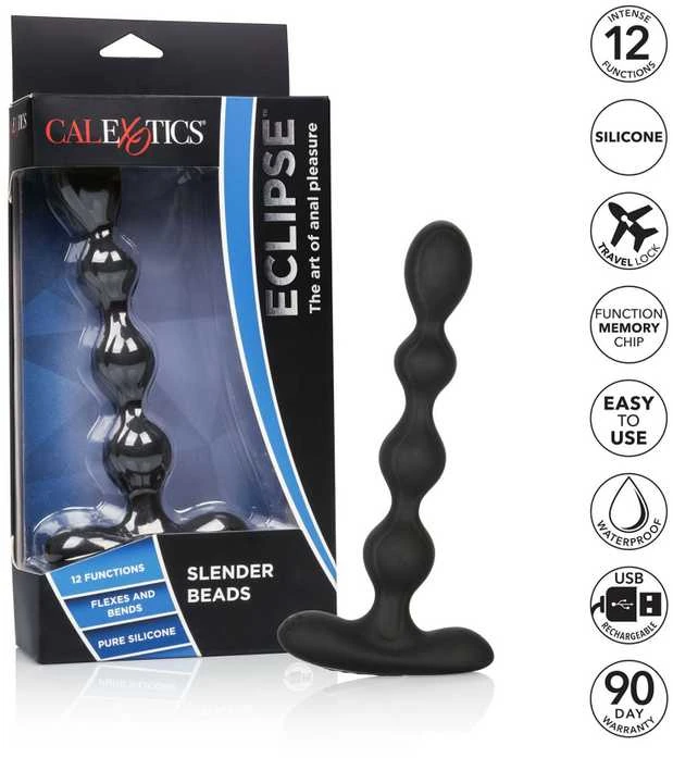 Calexotics Eclipse Slender Beads Juodas