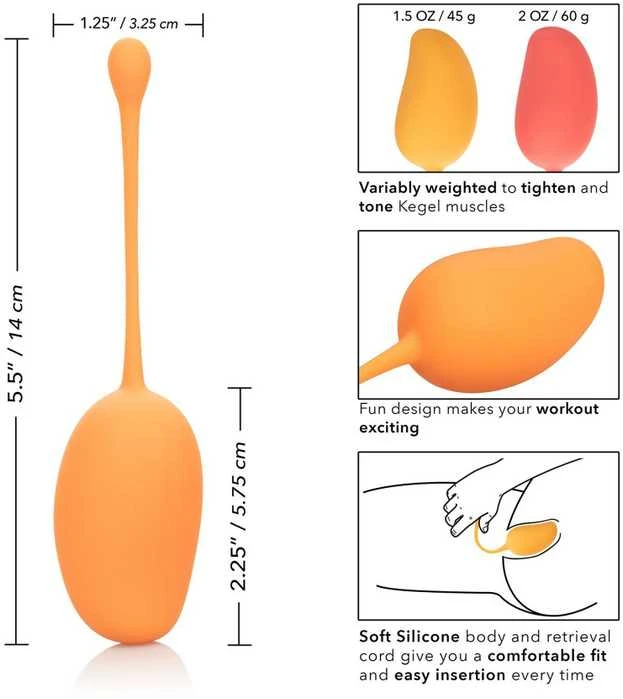 Calexotics Kulki-Kegel treniruočių rinkinys Mango