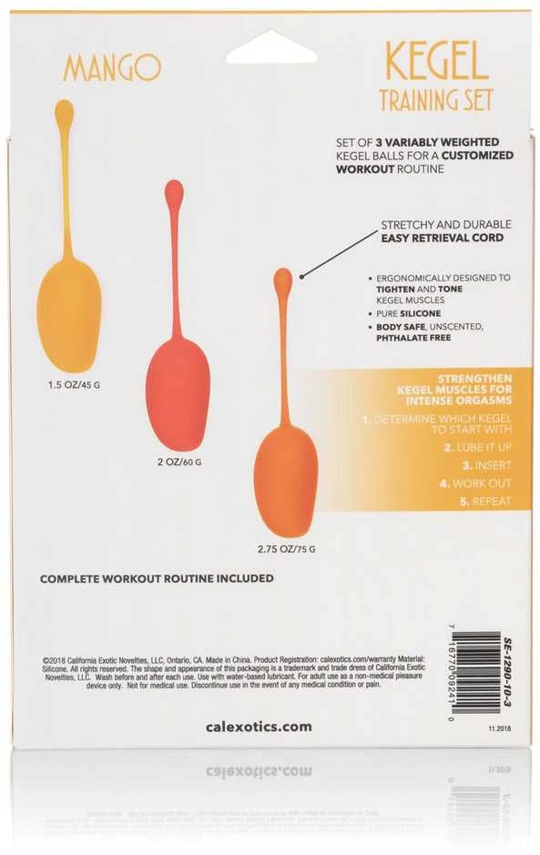 Calexotics Kulki-Kegel treniruočių rinkinys Mango