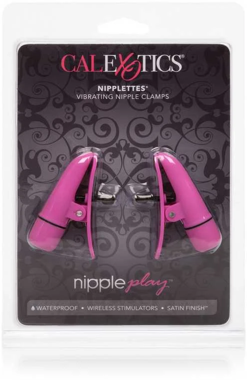Calexotics Nipplettes rožiniai vibruojantys spaustukai