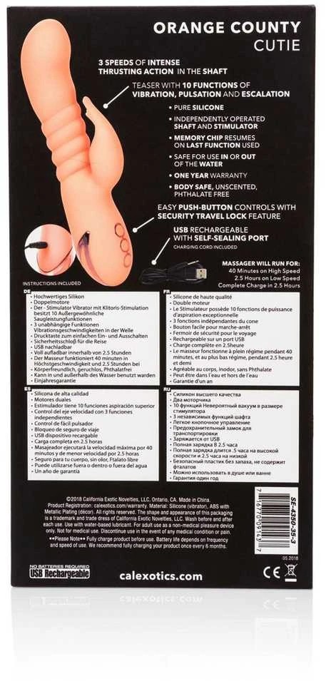 Calexotics Vibrator-Oranžinis County Cutie