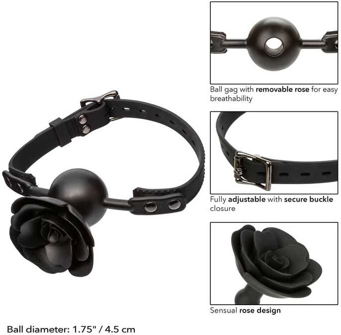 Calexotics Removable Rose Gag Juodas