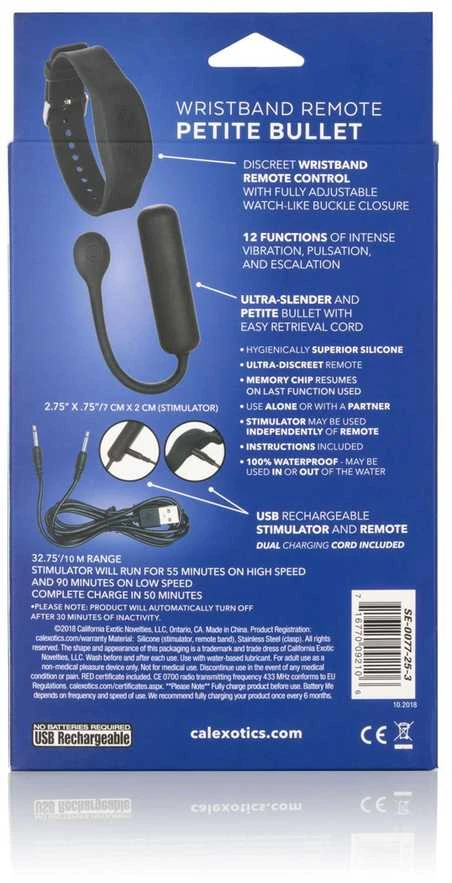 Calexotics Jajko/wibr-Wristband Remote Petite Bullet