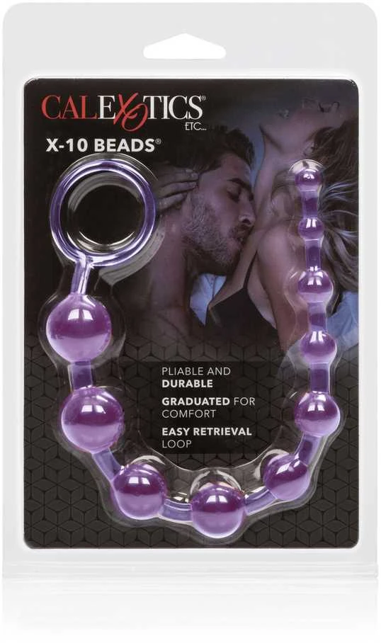 Calexotics Dildo guminiai analiniai karoliukai su laikikliu geišos kamuoliukais