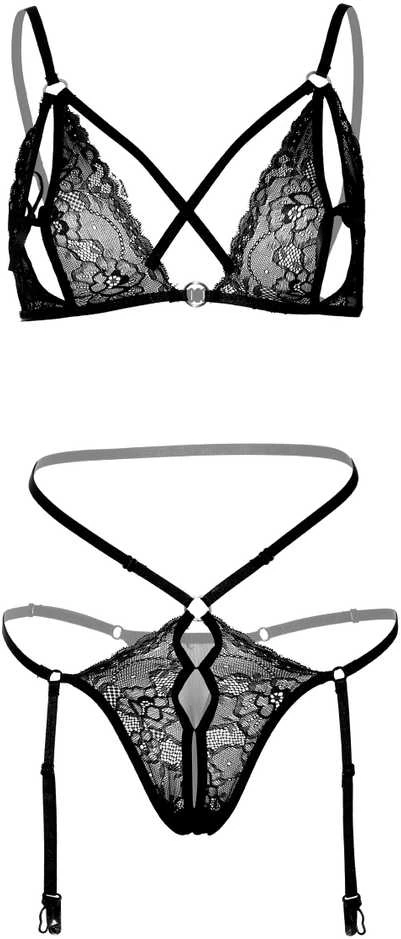 Daring Intimates 2 vnt Peek-a-Boo liemenėlė ir kelnaitės