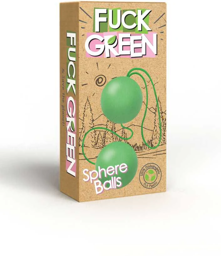 Fuck Green Fuck Žalias Sphere Balls Žalias