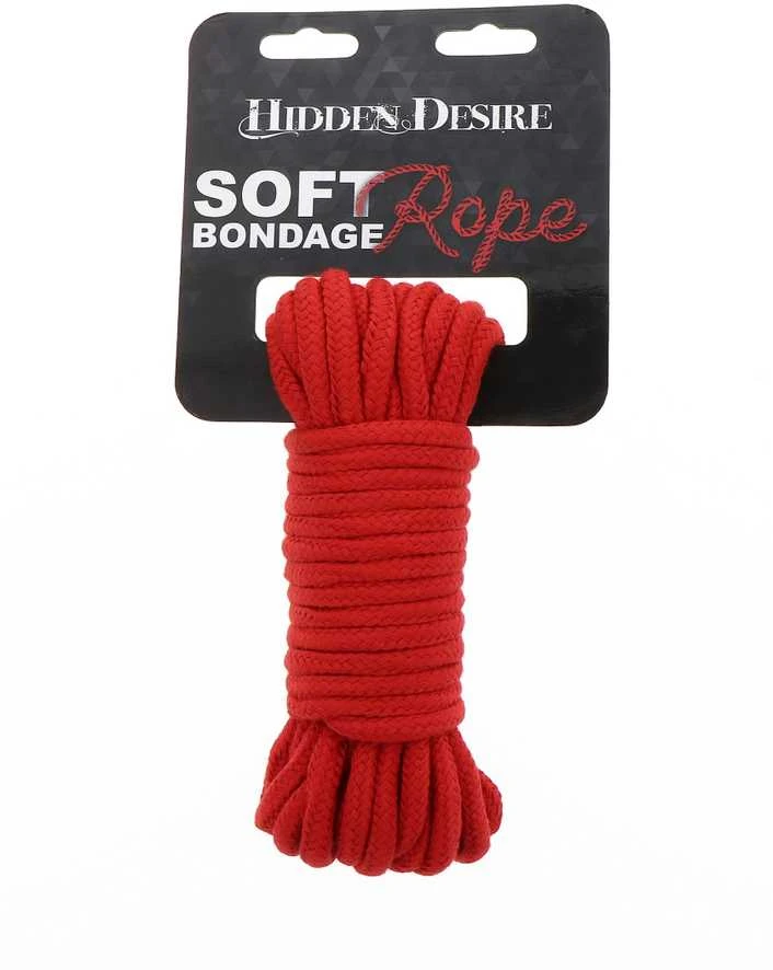 Hidden Desire Apkaustai-BONDAGE VIRVĖ 10 METRAS Raudonas