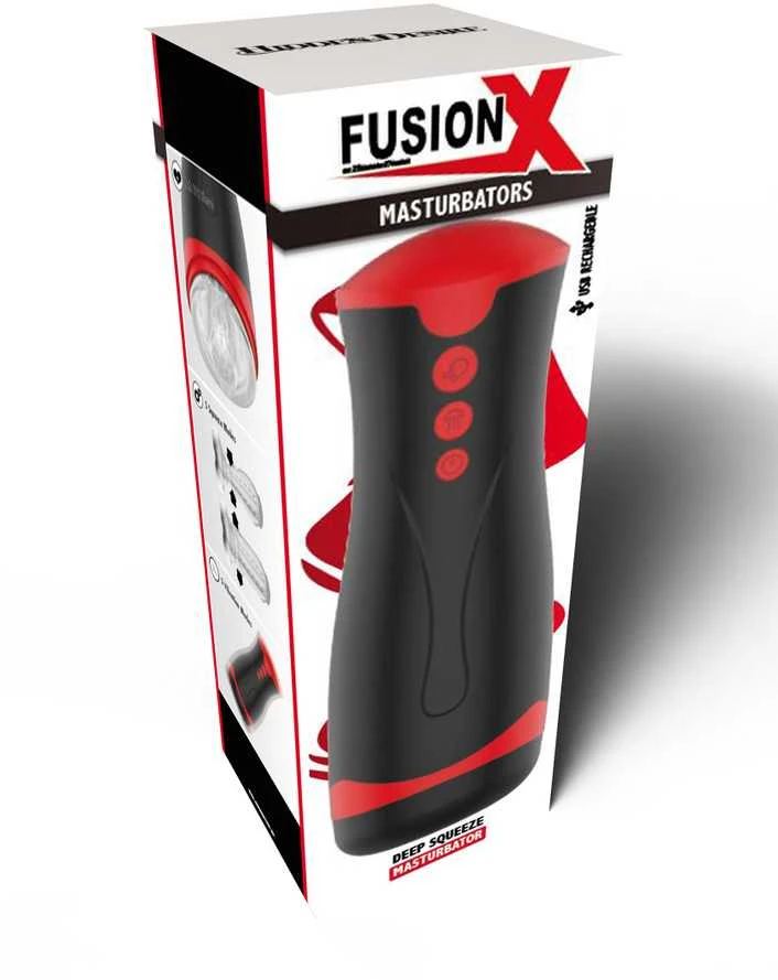Hidden Desire Masturbator Vibrating&Squeeze Juodas