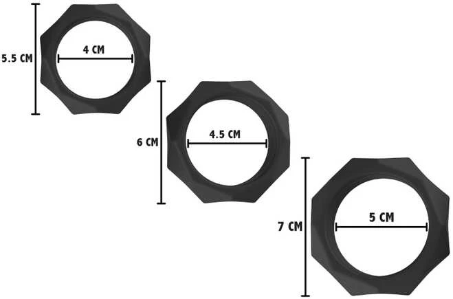 Hidden Desire Heavy C-Ring Set Juodas