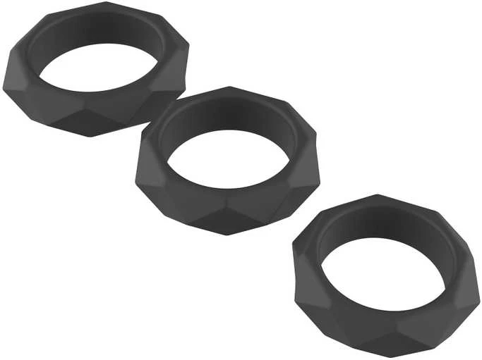 Hidden Desire Heavy C-Ring Set Juodas
