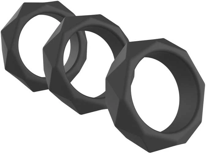 Hidden Desire Heavy C-Ring Set Juodas