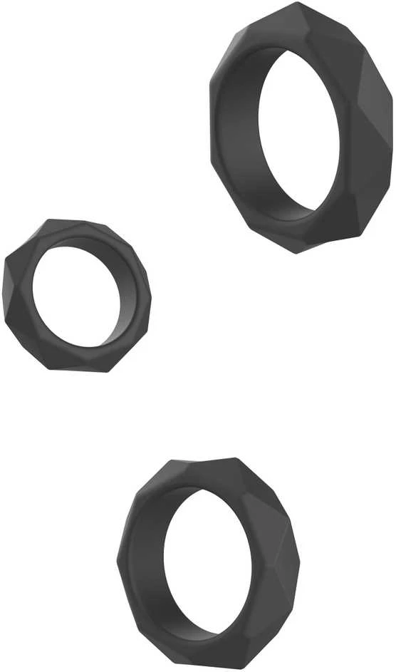 Hidden Desire Heavy C-Ring Set Juodas