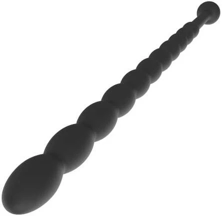 Hidden Desire Ribbed Penis Dilator Set 2 pcs Juodas