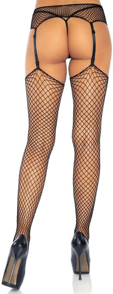 Leg Avenue Europe Garterbelt And Stocking Set Juodas