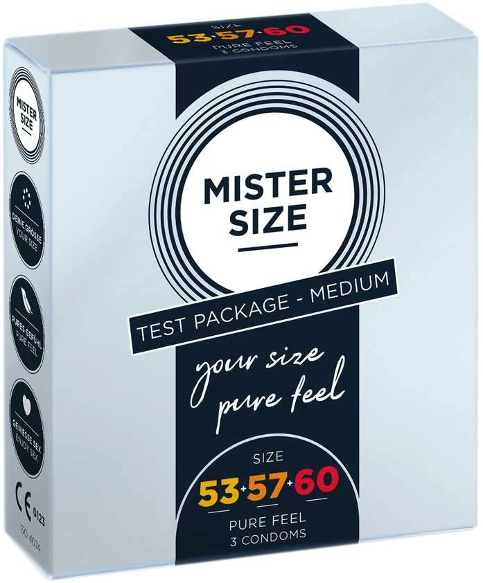 Mister Size Prezervatyvai Prezervatyvai tinka 53mm 57mm 60mm 3vnt..