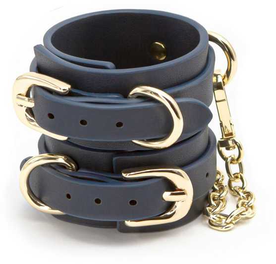Ns novelties BONDAGE COUTURE riešo rankogaliai MĖLYNAS