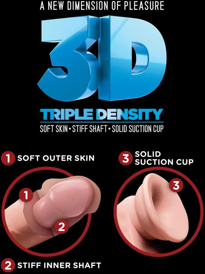 Pipedream KCP 7.5 trigubo tankio penis su