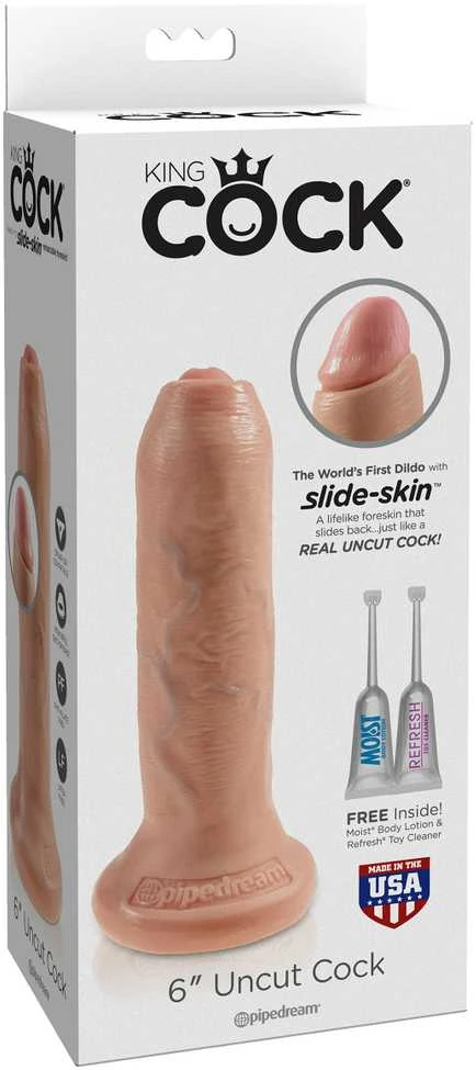 Pipedream „King Cock“ 6 colių neapdorotas – minkštas