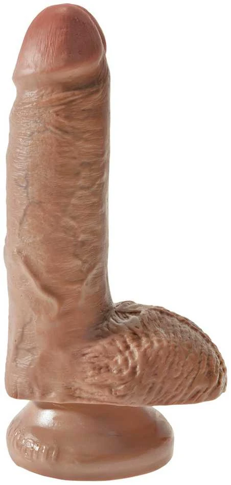 Pipedream King Cock 7" varpa su kiaušiniais, ruda