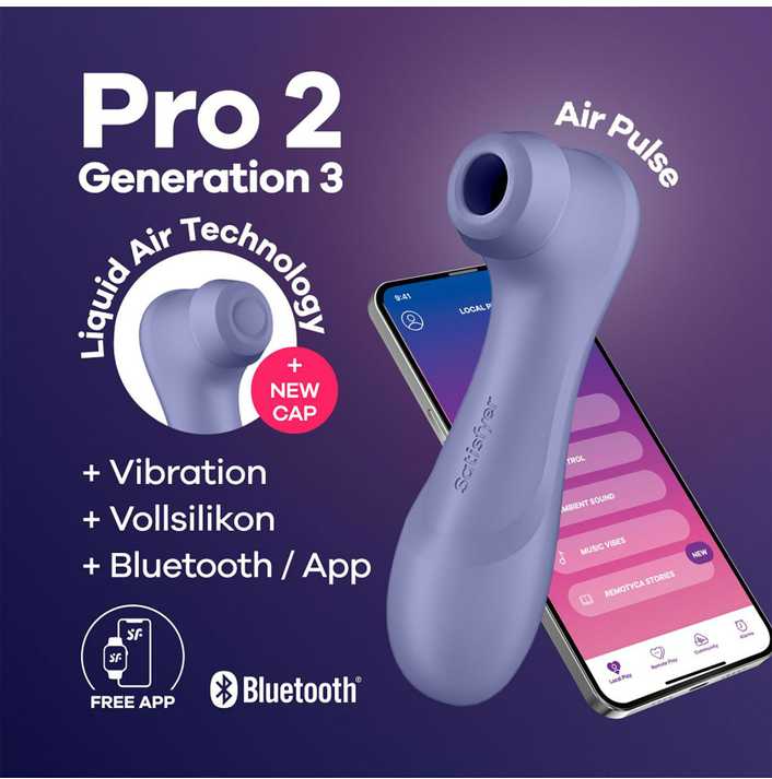 Satisfyer – Pro 2 Generation 3 App Controlled Alyvinė