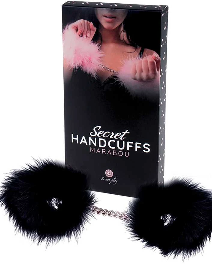 Secret Play Juodas MARABOU HANDCUFFS