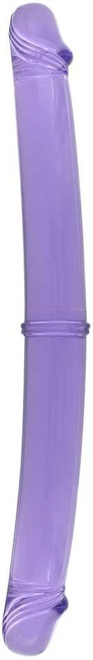 Seven creations dvigubo įsiskverbimo lankstus violetinis dildas 30 cm