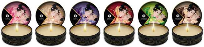 Shunga - Ekranas Mini Massage Candles masažo žvakių rinkinys (6x4)