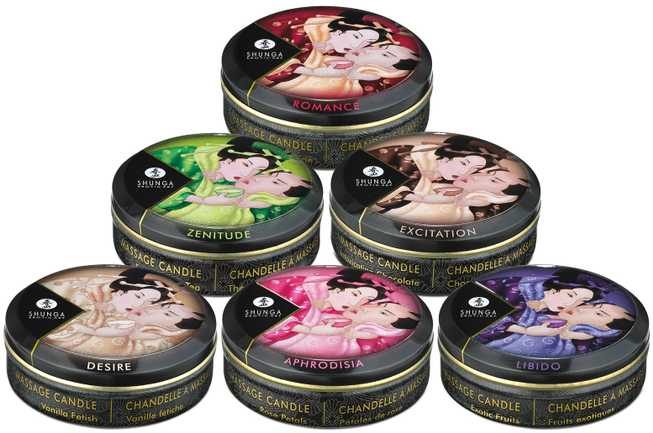 Shunga - Ekranas Mini Massage Candles masažo žvakių rinkinys (6x4)