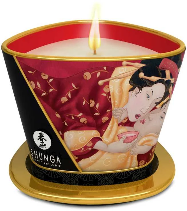 Shunga Masažinė žvakė „Romantika“ 170 ml
