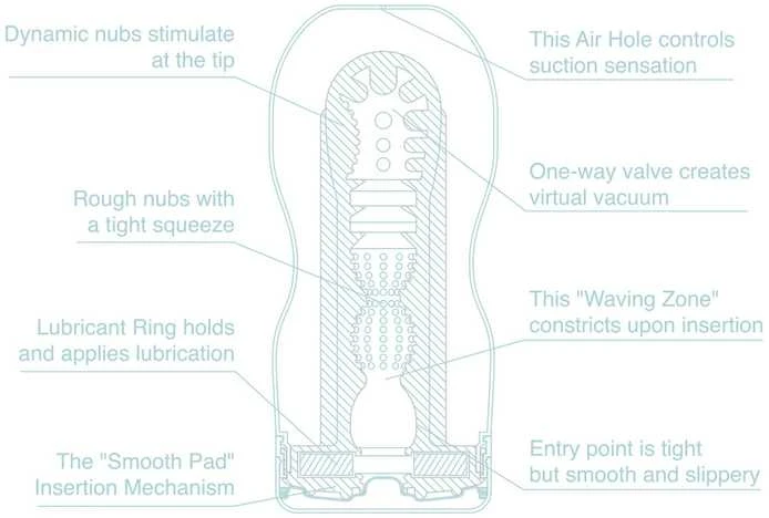 Tenga - Cool Edition originalus vakuuminis puodelis