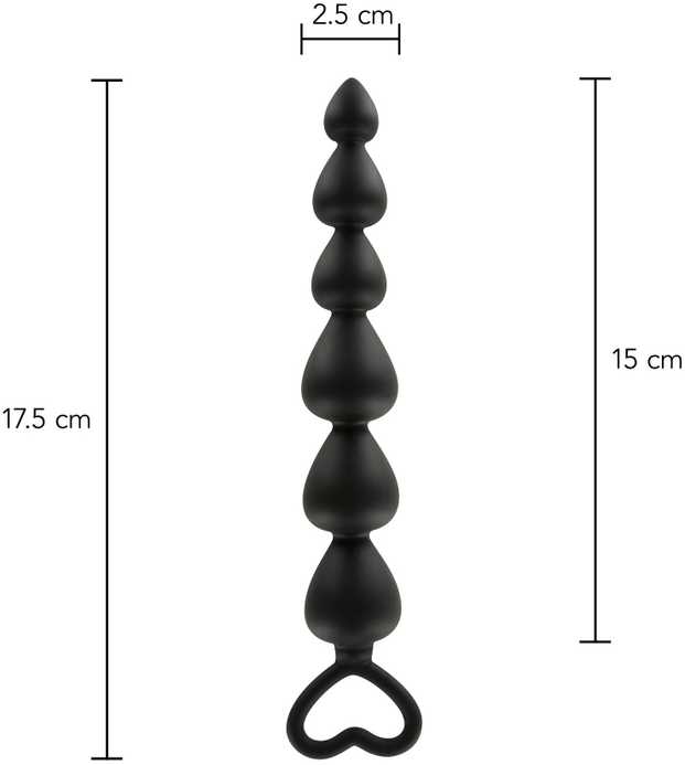 TOYJOY Analinis kištukas, užpakalio kamuoliukų virvelė, sekso grandinėlė, 17 cm