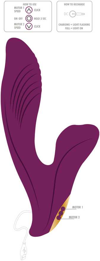 Toyjoy Athena Tapping Sensation Vibe Violetinė