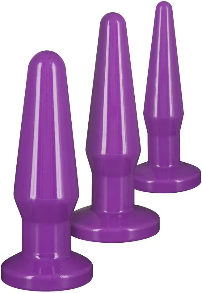Analinių kamščių rinkinys, violetiniai, 3 vnt.