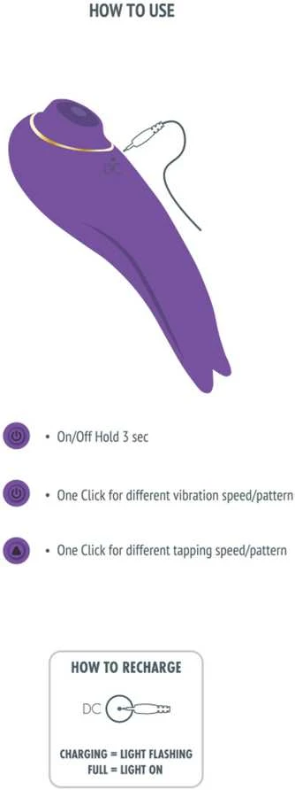 Xocoon SalsaTap Sensation Stimulator Violetinė