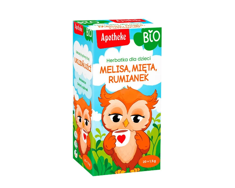 Ekologiška arbata vaikams nuo 6 mėn. – melisa, mėta ir ramunėlės – (20 x 1,5 g) 30 g