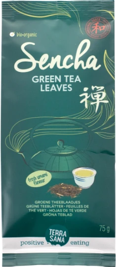 Ekologiška japoniška žalioji arbata Sencha, 75 g