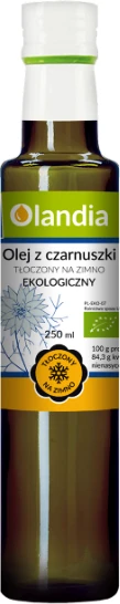 Ekologiškas juodgrūdžių (juodųjų kmynų) aliejus 250 ml, nerafinuotas, šalto spaudimo