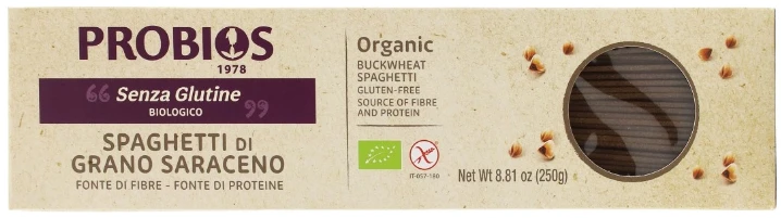 Ekologiški grikių spagečiai, be glitimo, 250 g