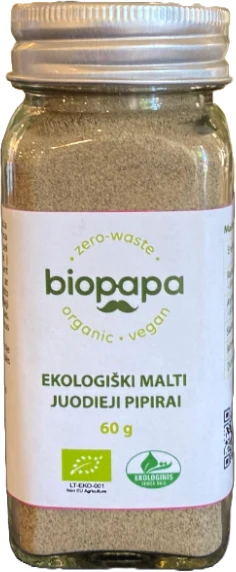 Ekologiški malti juodieji pipirai, 60 g