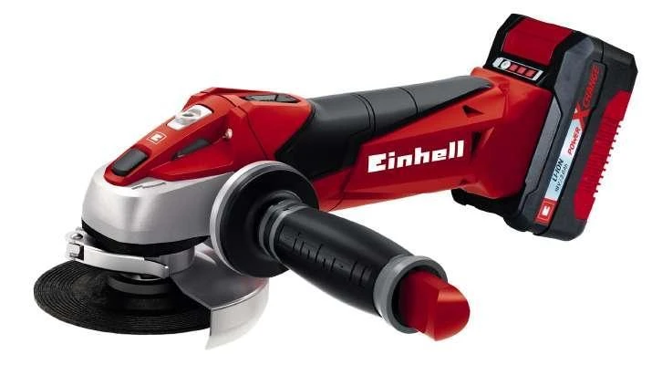 Einhell kampinis šlifuoklis TE-AG 18/115 Li be akumuliatoriaus ir kroviklio