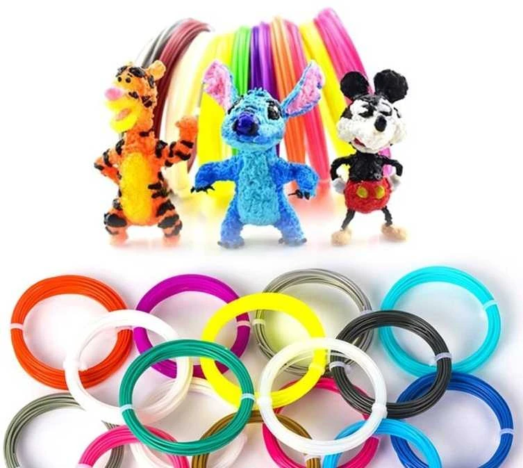 3D rašiklio PLA plastiko rinkinys, 5 sp. x 5m, 1,75mm