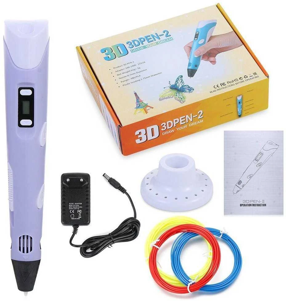 3D rašiklio rinkinys su PLA siūlais 3D PEN-II