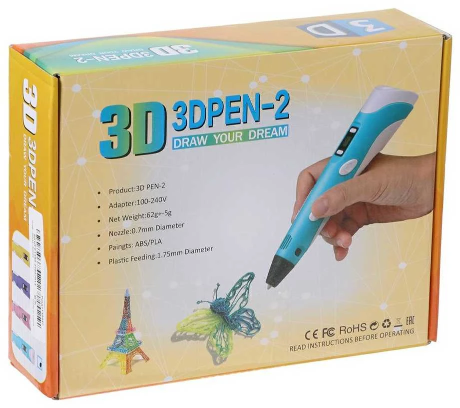 3D rašiklio rinkinys su PLA siūlais 3D PEN-II