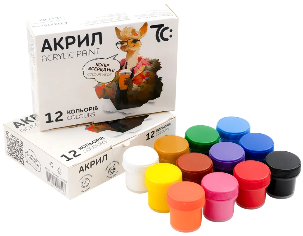 Akrilinių dažų rinkinys 7C, 12 sp. po 10 ml