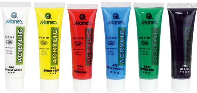 Maries akrilinių dažų rinkinys, 6 tūbelės po 30ml