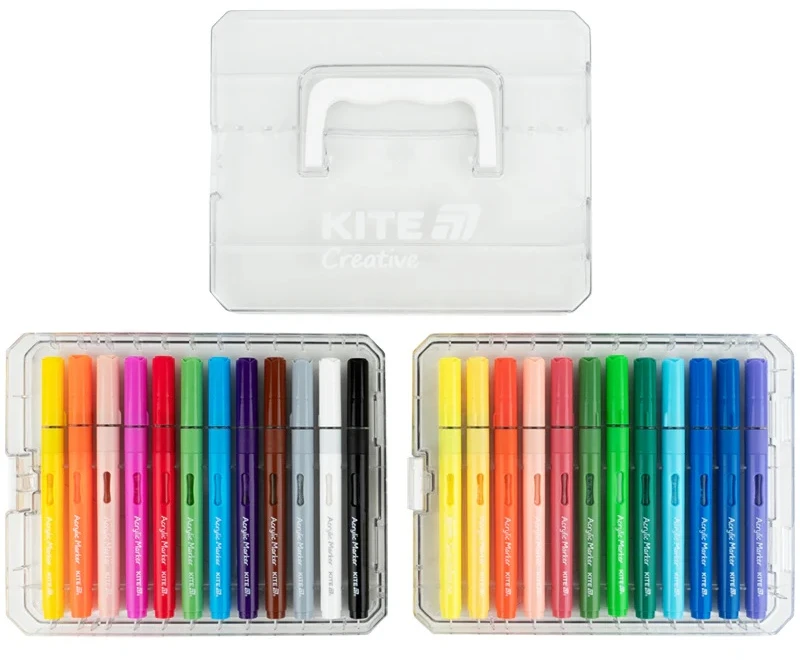 Akrilinių žymeklių rinkinys CREATIVE, Kite, 24 sp.