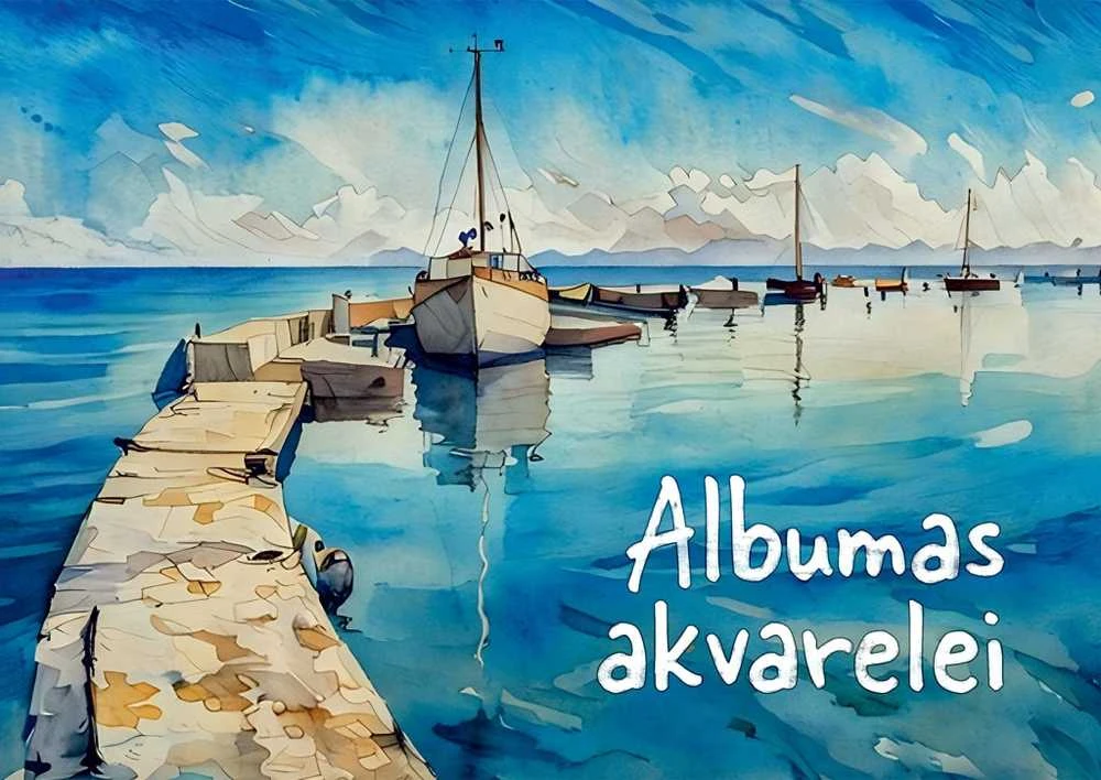Albumas akvarelei, A4, 20 lapų, 200 gsm