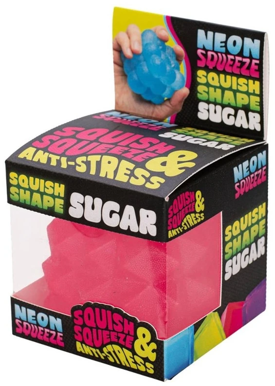 Hipo Antistresinis žaislas SQUISH & SQUEEZE SUGAR, 55x55x55mm, įvairių sp.